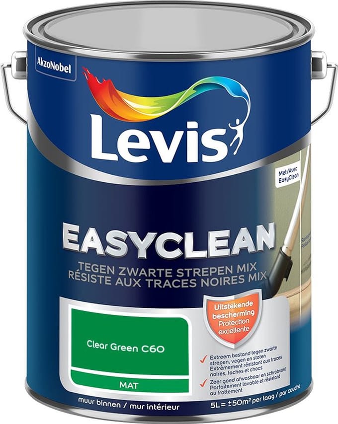 Levis - Easyclean Tegen Zwarte Strepen Mix - Clear Green C60 - Mengverf - 5 L