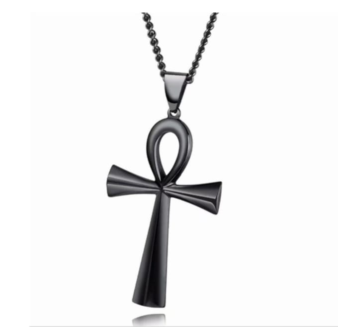 Ankh Symbool Hanger inclusief ketting|Ketting Dames|Ketting Heren|Egyptisch|Collier|Cabantis|Zwart