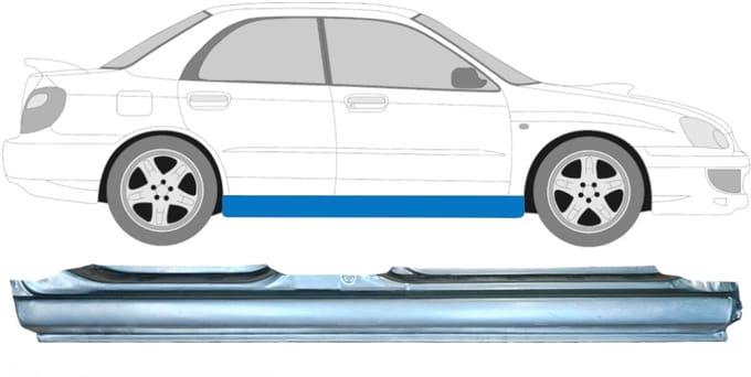 Volledige dorpel voor Subaru Impreza GD GG 2000-2007 / Rechts