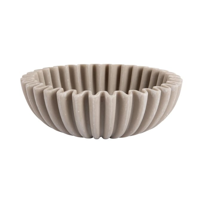 Present Time Schaal Wave - Lichtgrijze - Ø20cm - Polyresin - Scandinavisch - Woonkamer