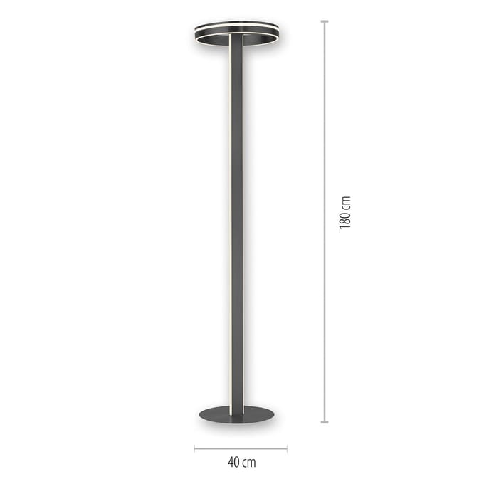 Q-Smart-Home Paul Neuhaus Q-VITO LED vloerlamp, antraciet