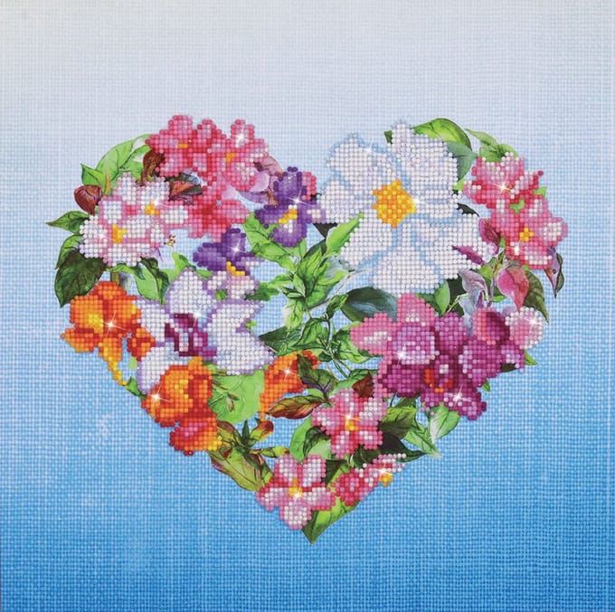Diamond Dotz® Flower Heart - Diamond Painting (44,5x44,5 cm)