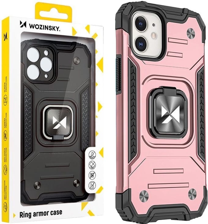 Wozinsky Ring Armor Serie - Telefoonhoesje - iPhone 14 Plus - Goud - Met Magnetische Ring