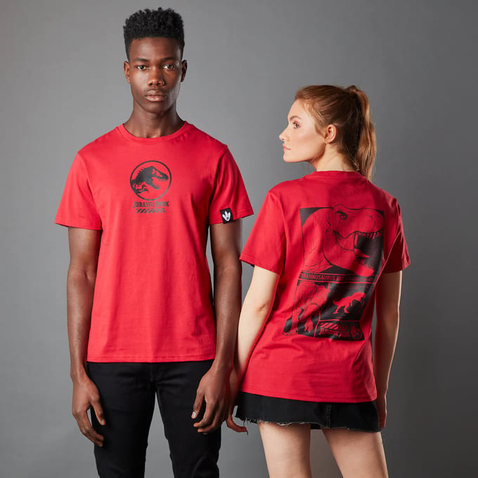 Jurassic Park Primal T-Rex Unisex T-Shirt - Rood - L