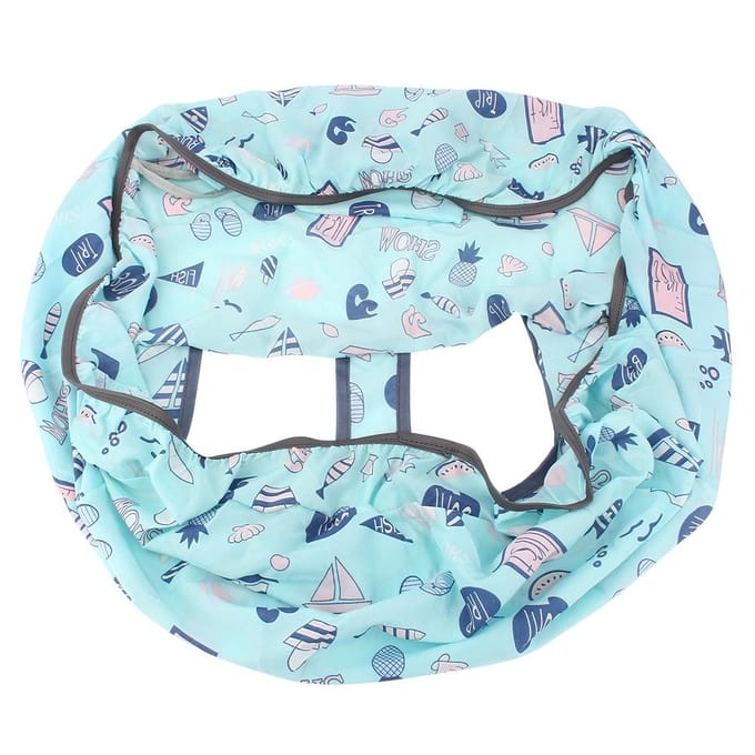 Caddie de Courses Portable Housse de Protection de Poussette Coussin Doux Housse de Siège Bébé white