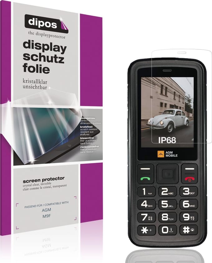 dipos – 4x Beschermfolie geschikt voor AGM M9F | Krasbestendige & heldere Screenprotector Ultra-Thin