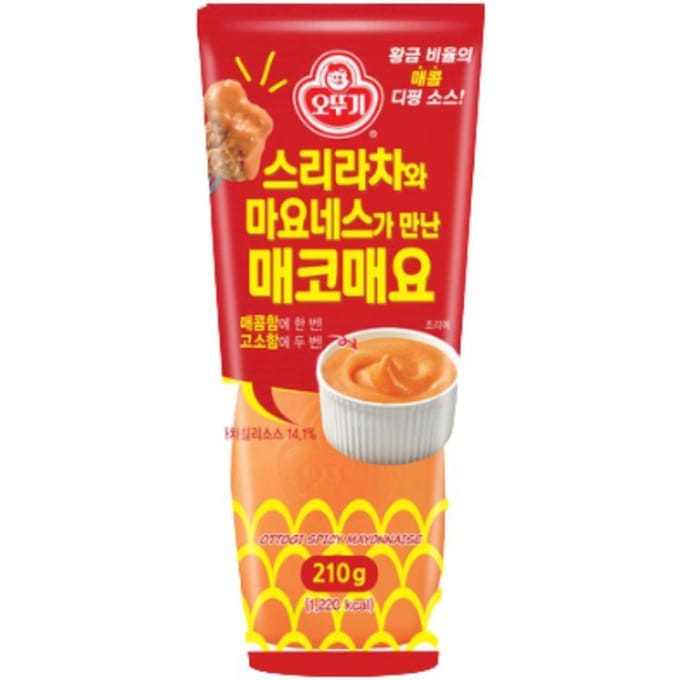 Otoki Sriracha Mayo Koreaanse Pittige Mayonaise Saus Romige Dipsaus 210g 1st/2st 2ea