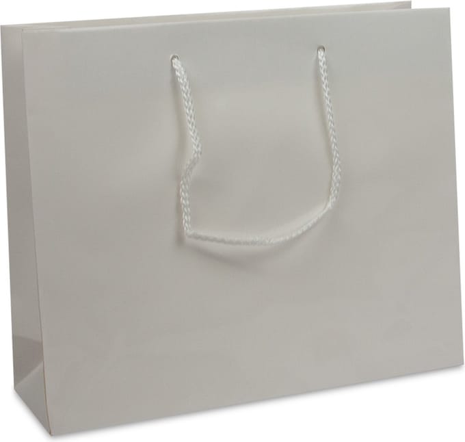 Luxe papieren tasjes, 41x14x36 WIT (10 stuks)