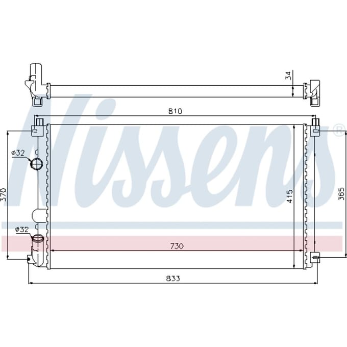 Radiator, motorkoeling NISSENS 63819