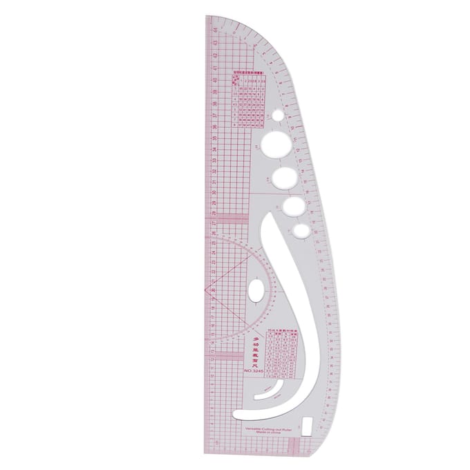3245 Kleermakersliniaal Hoge Nauwkeurigheid Transparant Lichaam Professionele Plastic Multifunctionele Liniaal voor gray