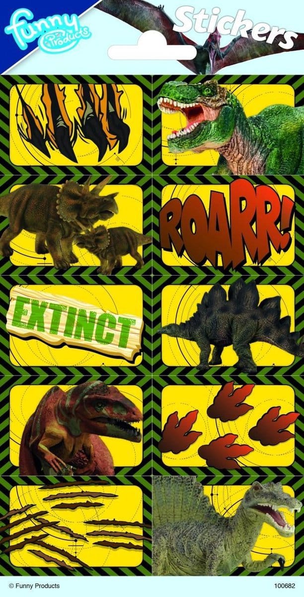 Funny Products Stickers Dino Junior 20 X 10 Cm Papier 10 Stuks