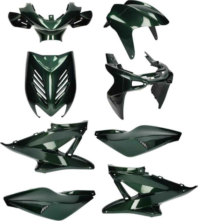 Kappenset 8 delig Yamaha Aerox, MBK Nitro Jaguar groen