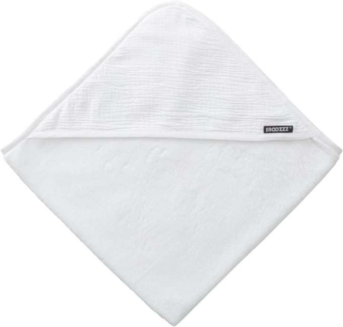 Snoozzz Badcape - 100% Badstof Katoen - 75x75 cm - Wit