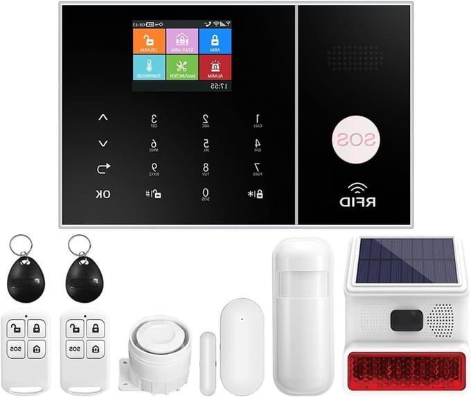 Draadloos Alarmsysteem - Inbraakalarm Kit - Thuisbeveiliging - Touchscreen Bediening - 1000 gram - Wit