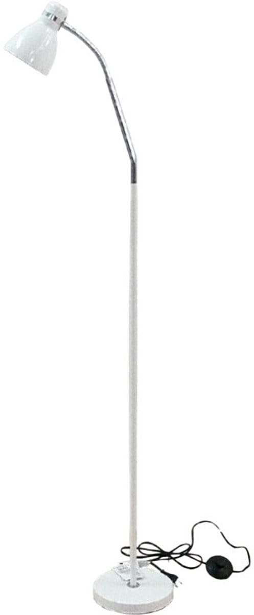 Gerimport Vloerlamp - staand - wit - 140 cm - op voet - leeslamp / sfeerverlichting