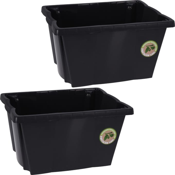 Storage Solutions Opberg boxen/dozen - 3x stuks - kunststof - 20 liter - 42 x 33 x 23 cm