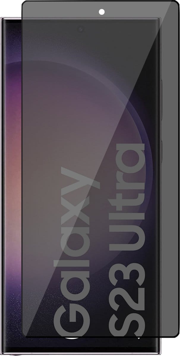 Privacy Screenprotector geschikt voor Samsung Galaxy S23 Ultra - Glas Screen Protector FullGuard