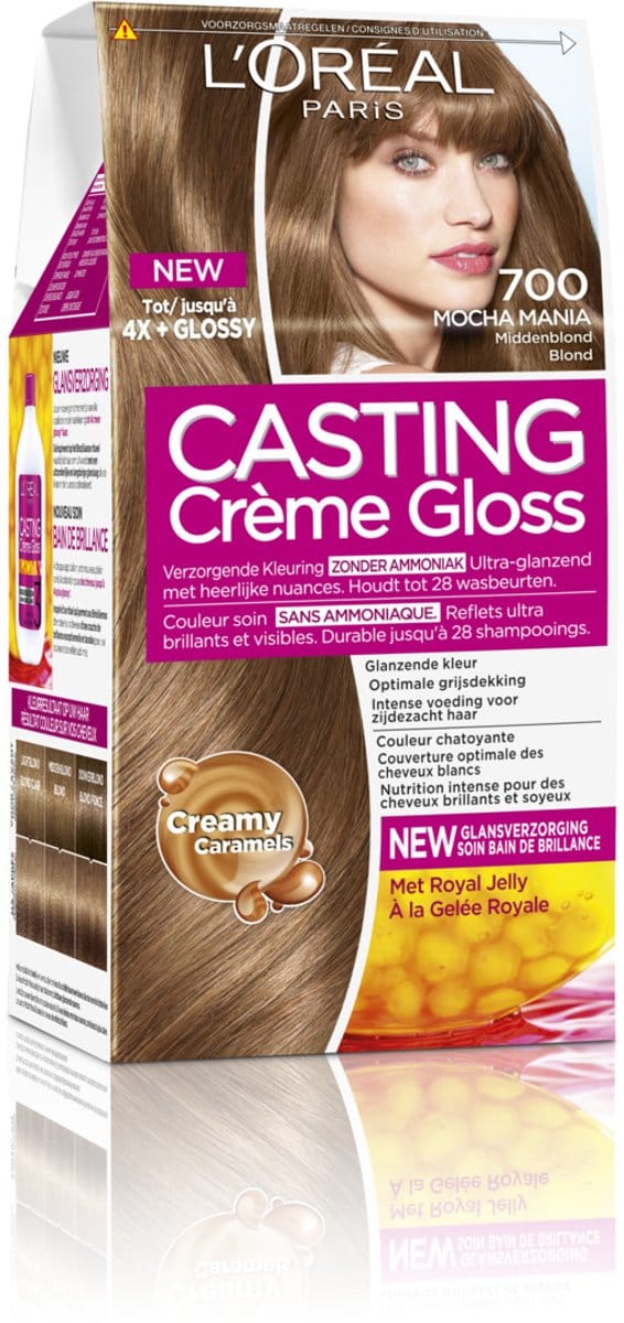 L’Oréal Paris Casting Crème Gloss Middenblond 700 - Semi-permanente Haarkleuring Zonder Ammoniak