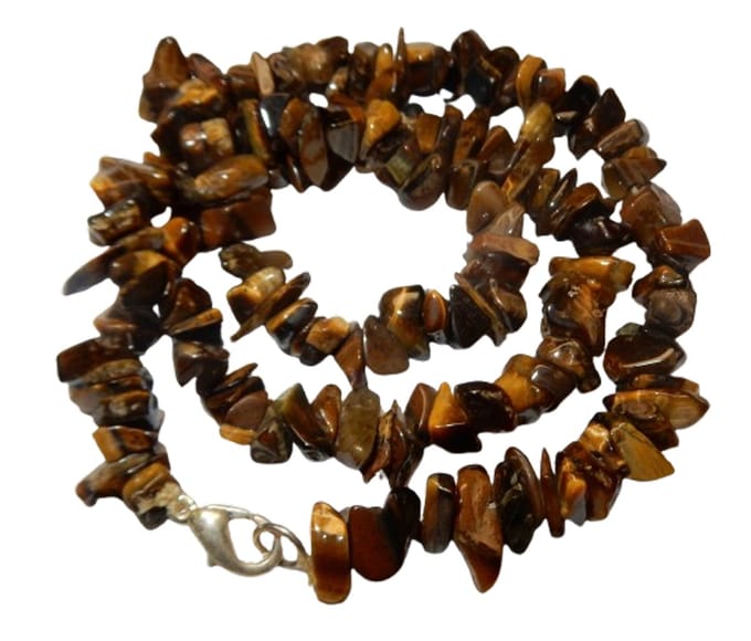 Splitcollier 45 cm. Tijgeroog