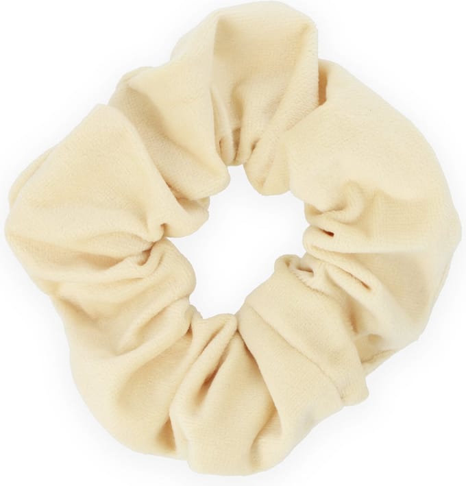 Lajetti - Scrunchie Soft Velvet Creme Haarelastiek Haaraccessoire - 1 stuk