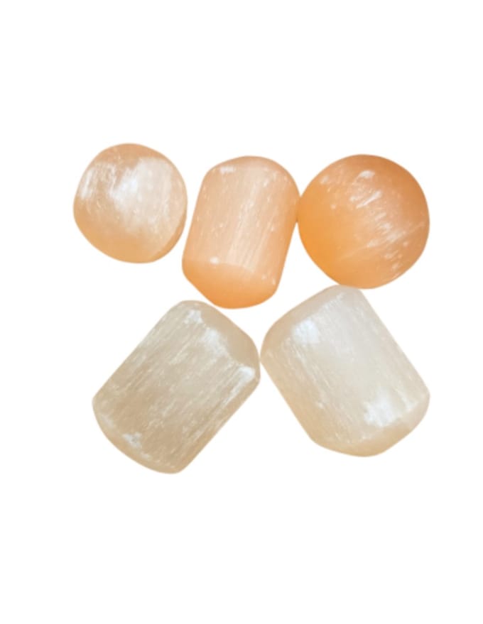 Seleniet oranje trommelstenen 100 gr. (mt3)