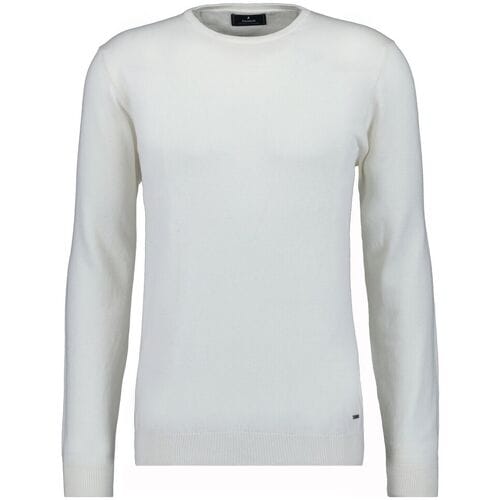 Ragman Trui Supersoft Knit Pullover Knitted Elbow Patches Ecru / male