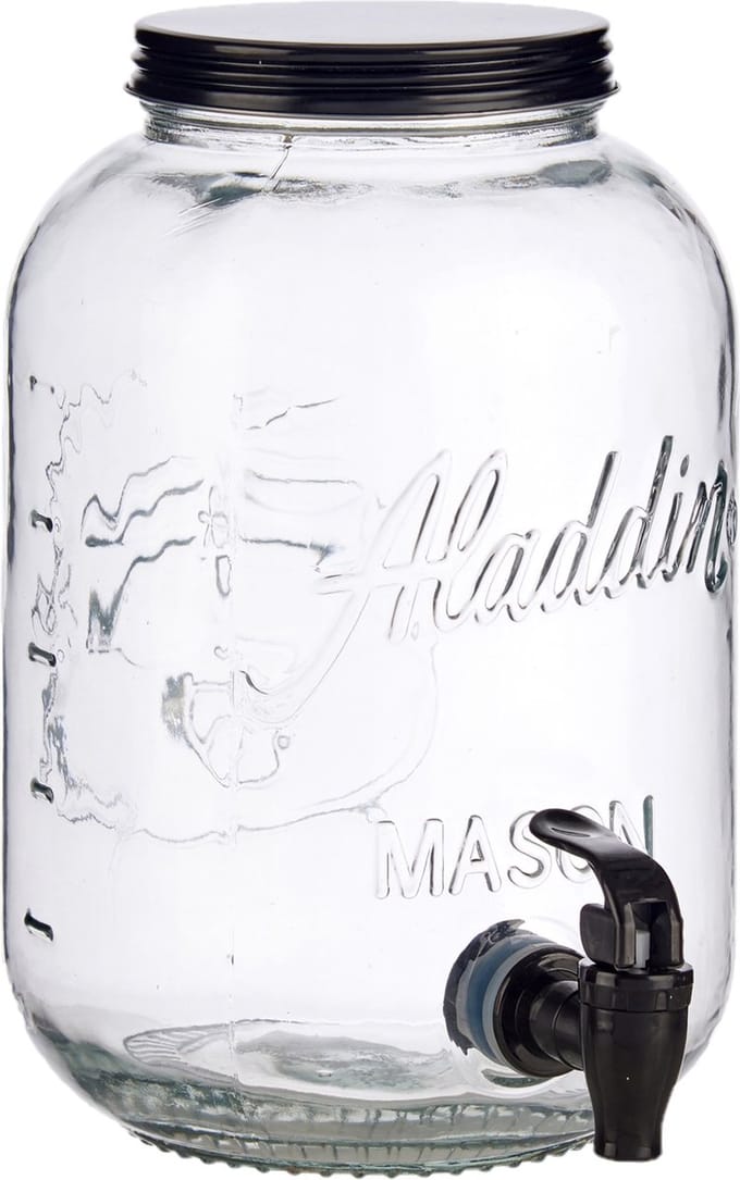 Vivalto Drankdispenser 3,8 Liter Glas Transparant
