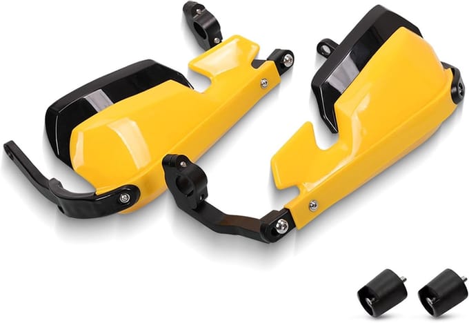 Motorfiets Handkappen - Windscherm Handvat - Veilig Rijden - Stalen Frame - Universele Pasvorm - Geel