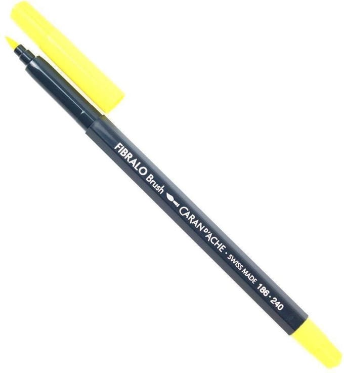Carandache Fibralo Brush |  Lemon Yellow