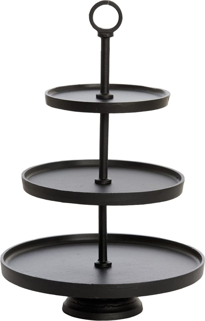 Light & Living Etagère Marozu - Zwart - 3 Laags - Metaal - Modern - Woonkamer