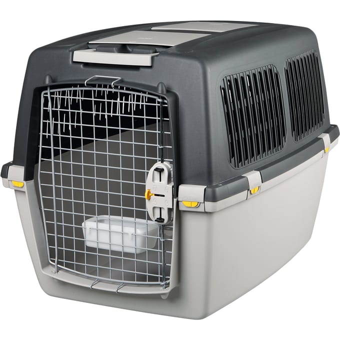 KERBL - Box de transport pour chien - GULLIVER MEGA - 81 x 61 x 60 cm - Gris