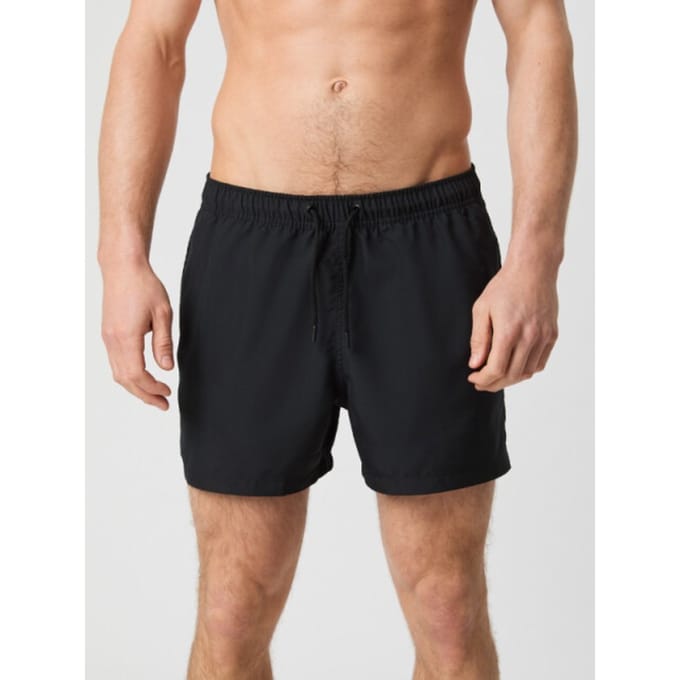 Björn Borg Solid Zwembroek Heren Zwemshort Mannen - Korter Model - 100% Gerecycled Polyester - Zwart - Maat M