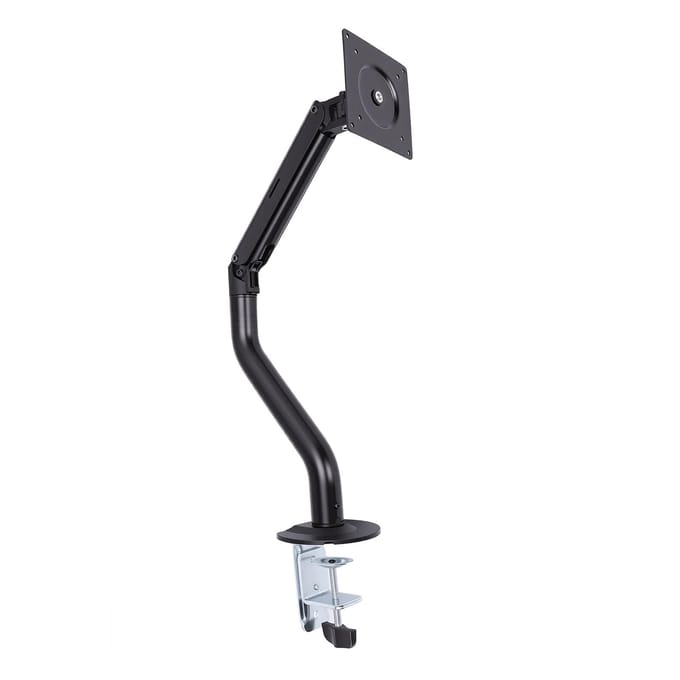 Support de bureau mécanique à bras pneumatique pour ordinateur, réglable multi-angles, multifonctionnel, gain de place black