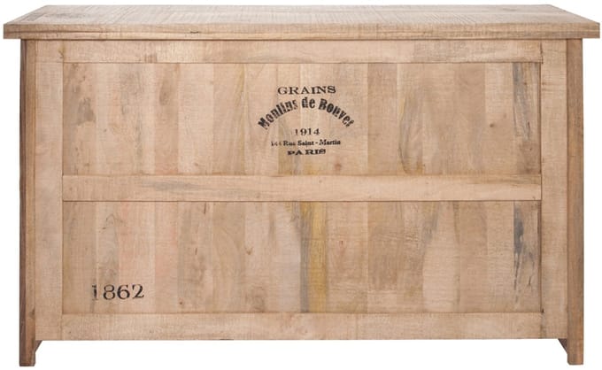 J-Line barkast 3 Lades + 3 planken - hout - naturel