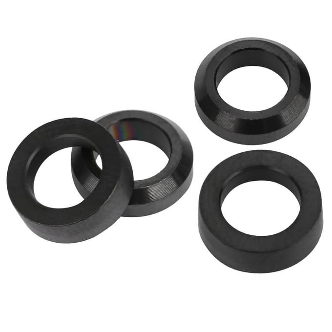 Mountainbike Titaniumlegering Concaaf-Convex Spacer Schijfrembasis Vaste Schroef Verhoogd black
