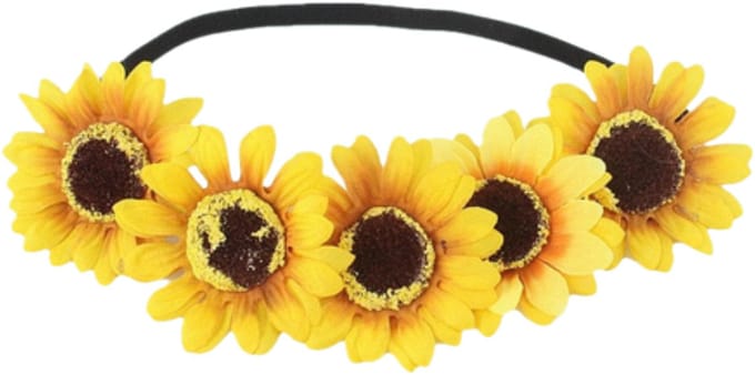Bloemen haarband zonnebloem