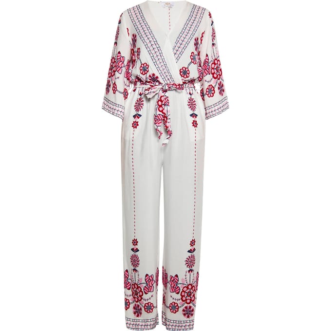 usha Jumpsuit Dames Wit Veelkleurig