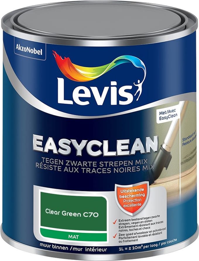 Levis - Easyclean Tegen Zwarte Strepen Mix - Clear Green C70 - Mengverf - 1 L