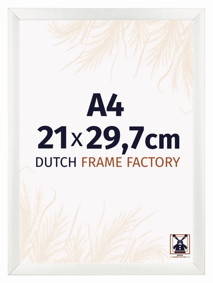 Fotolijst A4 21x29,7 cm - MDF - Wit Geveegd - Praag
