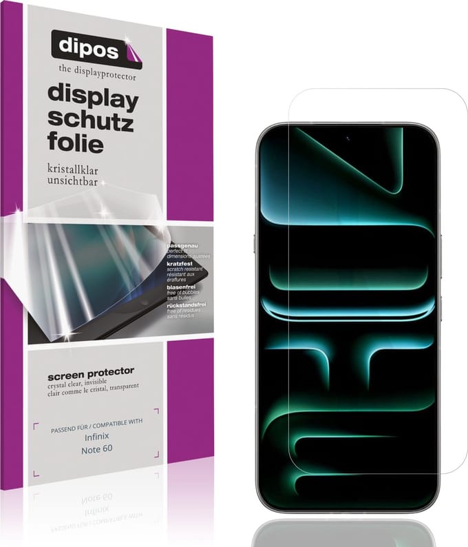 dipos – 4x Beschermfolie geschikt voor Infinix Note 60 | Krasbestendige & heldere Screenprotector Ultra-Thin