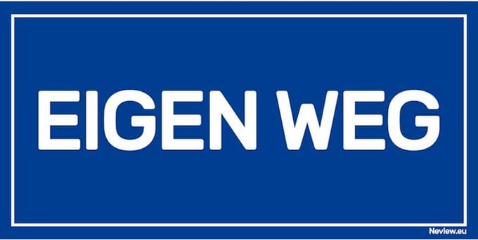 Bord "Eigen weg" - 20 x 10 cm - Voor binnen & buiten - Eigen weg bord
