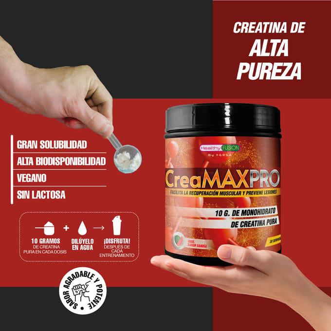 Créatine microfiltrée avec vitamine B6 | 100 % pur | Meilleure résistance physique | Aide à la croissance musculaire | Saveur pastèque | 30 doses par flacon