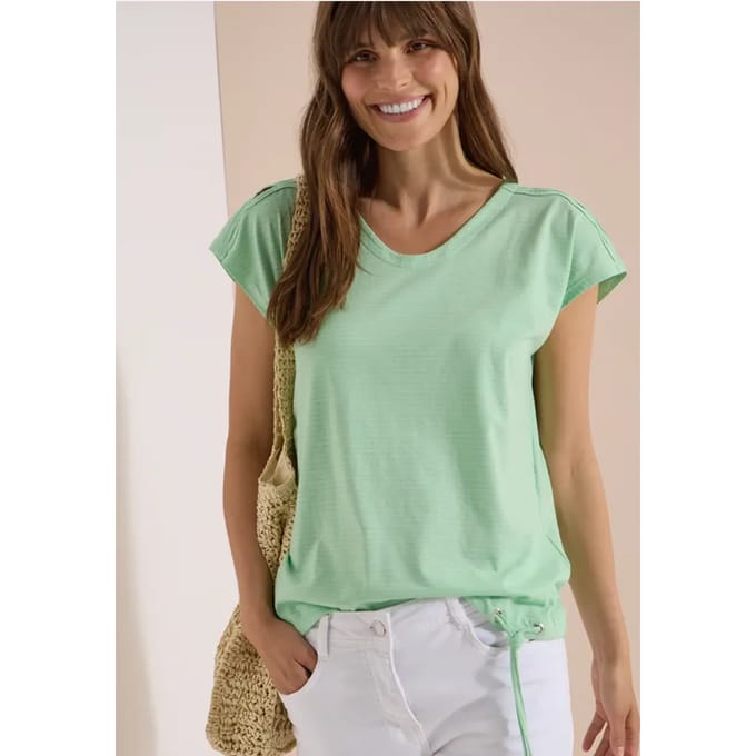 Shirt met overhangende schouders en uitgesneden details