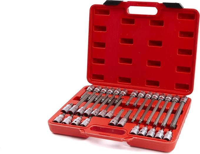 HBM Profi 32-Delige 1/2 Inch Torx Doppenset - Dopsleutel Set
