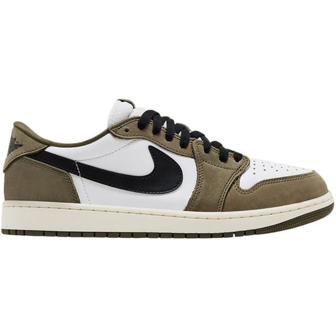 Jordan 1 Retro Low OG Medium Olive 48.5 white