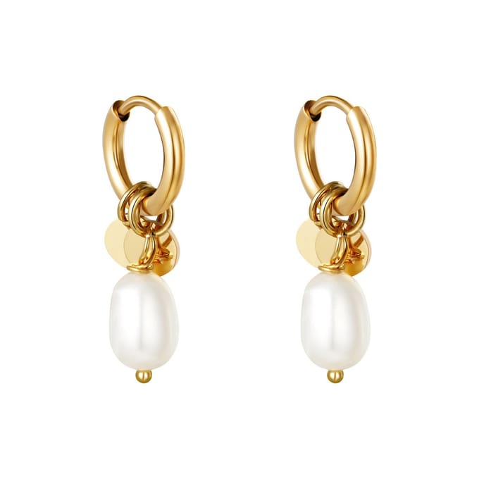 Oorbellen Parel drop | Goud
