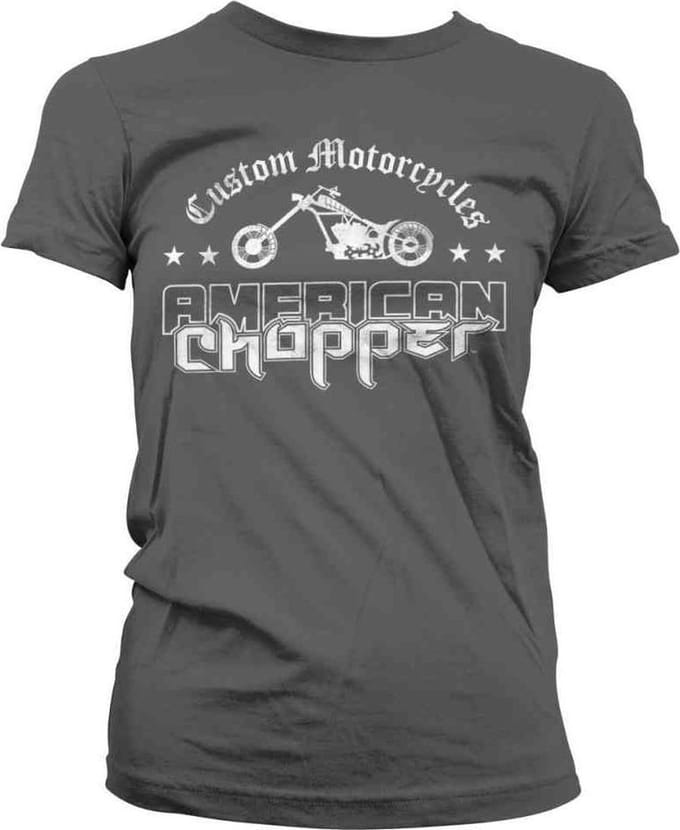 American Chopper Dames Tshirt -L- Washed Logo Grijs