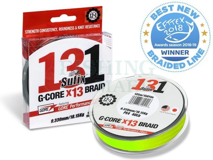 Sufix 131 G-Core Braid | 150m 0.185mm Chartreux