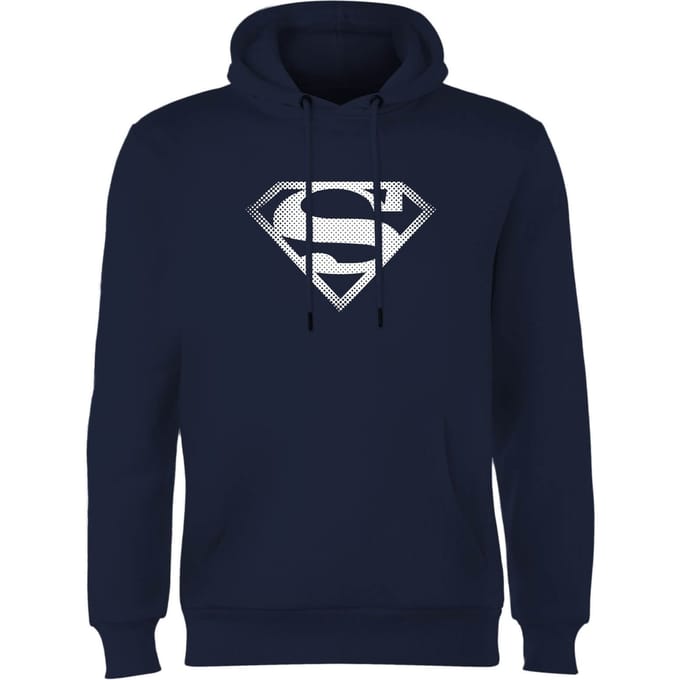Superman Spot Logo Hoodie - Navy - S