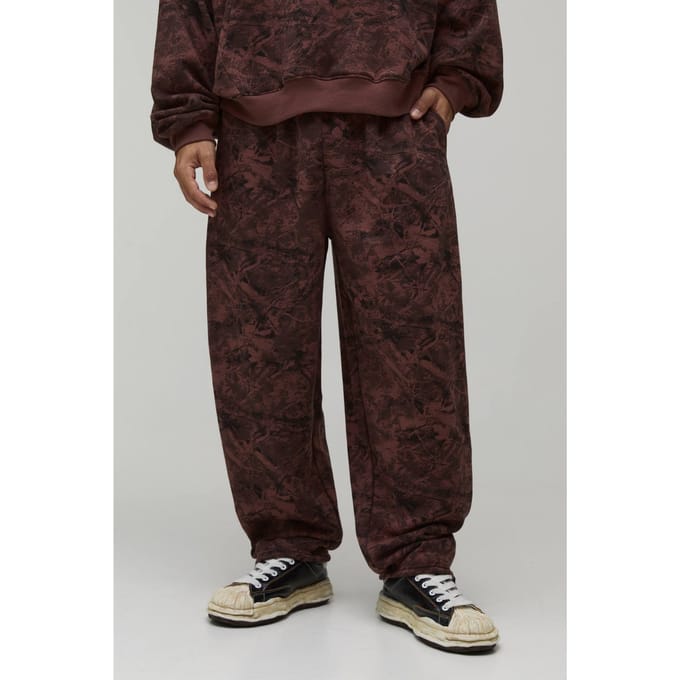 Balloon Fit Forest Camo Joggingbroek | Chocolate | Size Medium